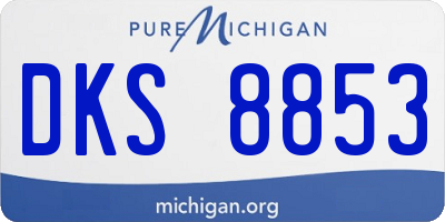 MI license plate DKS8853