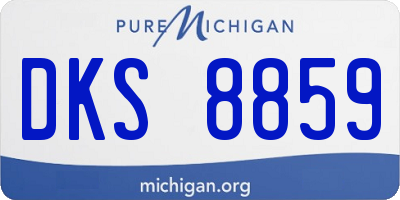 MI license plate DKS8859