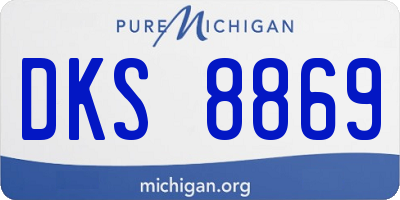 MI license plate DKS8869