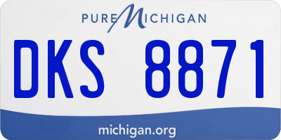MI license plate DKS8871