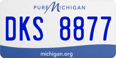 MI license plate DKS8877
