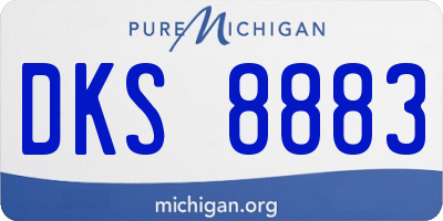 MI license plate DKS8883