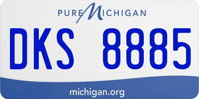 MI license plate DKS8885