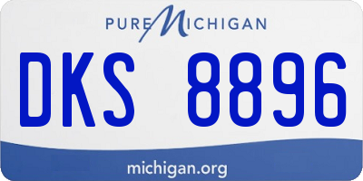 MI license plate DKS8896