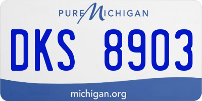 MI license plate DKS8903