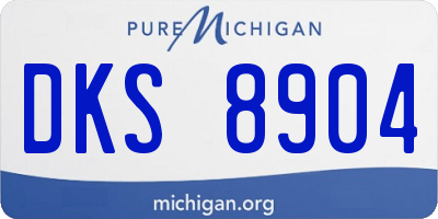 MI license plate DKS8904