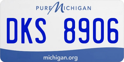 MI license plate DKS8906