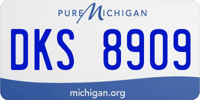 MI license plate DKS8909