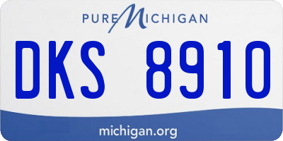 MI license plate DKS8910
