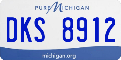 MI license plate DKS8912