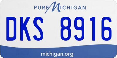 MI license plate DKS8916