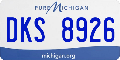 MI license plate DKS8926