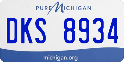 MI license plate DKS8934