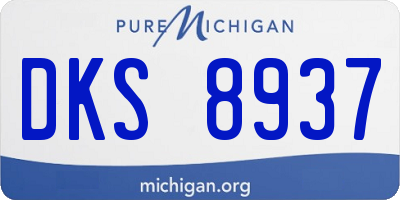 MI license plate DKS8937