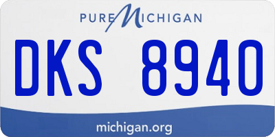 MI license plate DKS8940