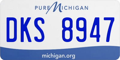 MI license plate DKS8947