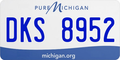 MI license plate DKS8952
