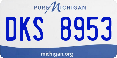 MI license plate DKS8953