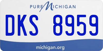 MI license plate DKS8959