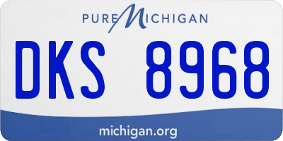 MI license plate DKS8968