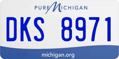 MI license plate DKS8971