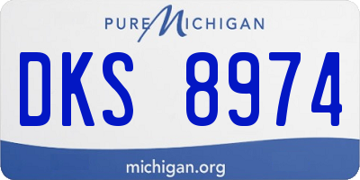 MI license plate DKS8974