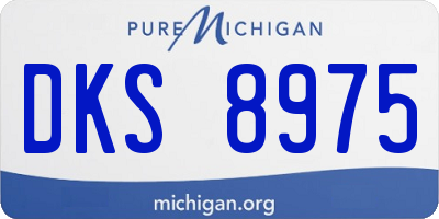 MI license plate DKS8975