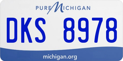 MI license plate DKS8978