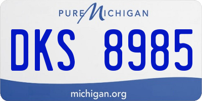 MI license plate DKS8985