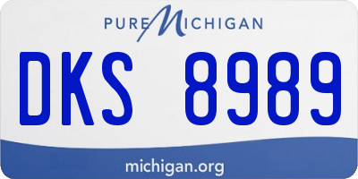 MI license plate DKS8989