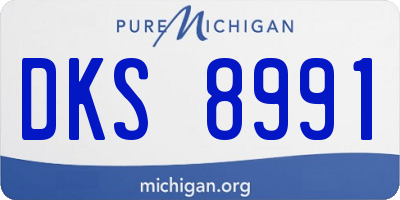 MI license plate DKS8991