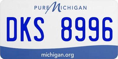 MI license plate DKS8996