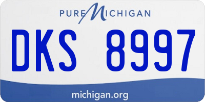 MI license plate DKS8997