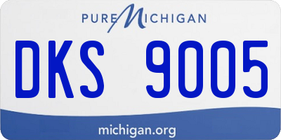 MI license plate DKS9005