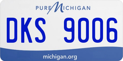 MI license plate DKS9006