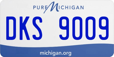 MI license plate DKS9009