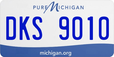 MI license plate DKS9010