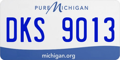 MI license plate DKS9013
