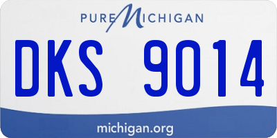 MI license plate DKS9014
