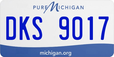 MI license plate DKS9017