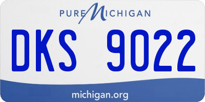 MI license plate DKS9022