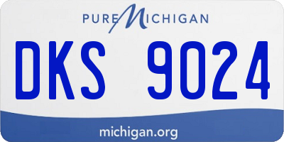 MI license plate DKS9024