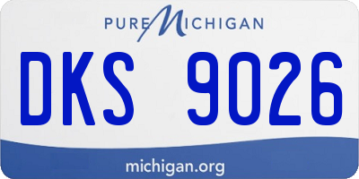 MI license plate DKS9026
