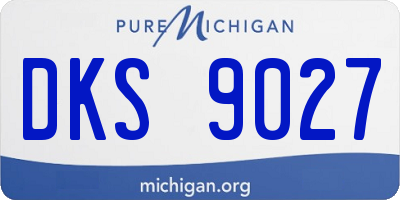 MI license plate DKS9027