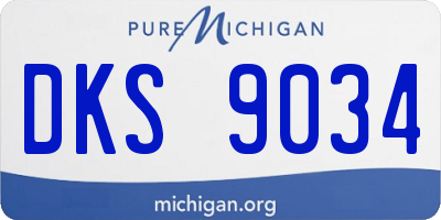MI license plate DKS9034