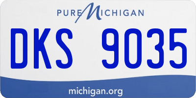 MI license plate DKS9035