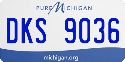 MI license plate DKS9036