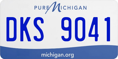 MI license plate DKS9041