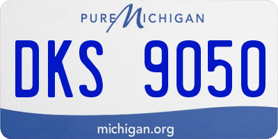 MI license plate DKS9050