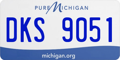 MI license plate DKS9051